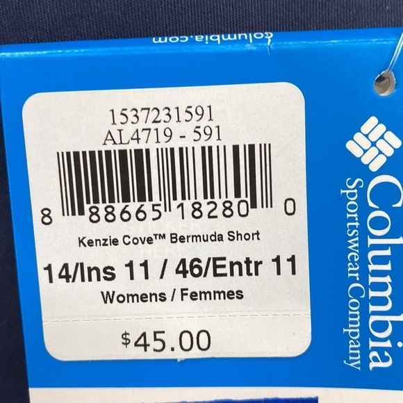 Columbia Women’s Regular Fit Kenzie Cove Bermuda Shorts Size 14 NWT - Picture 11 of 12